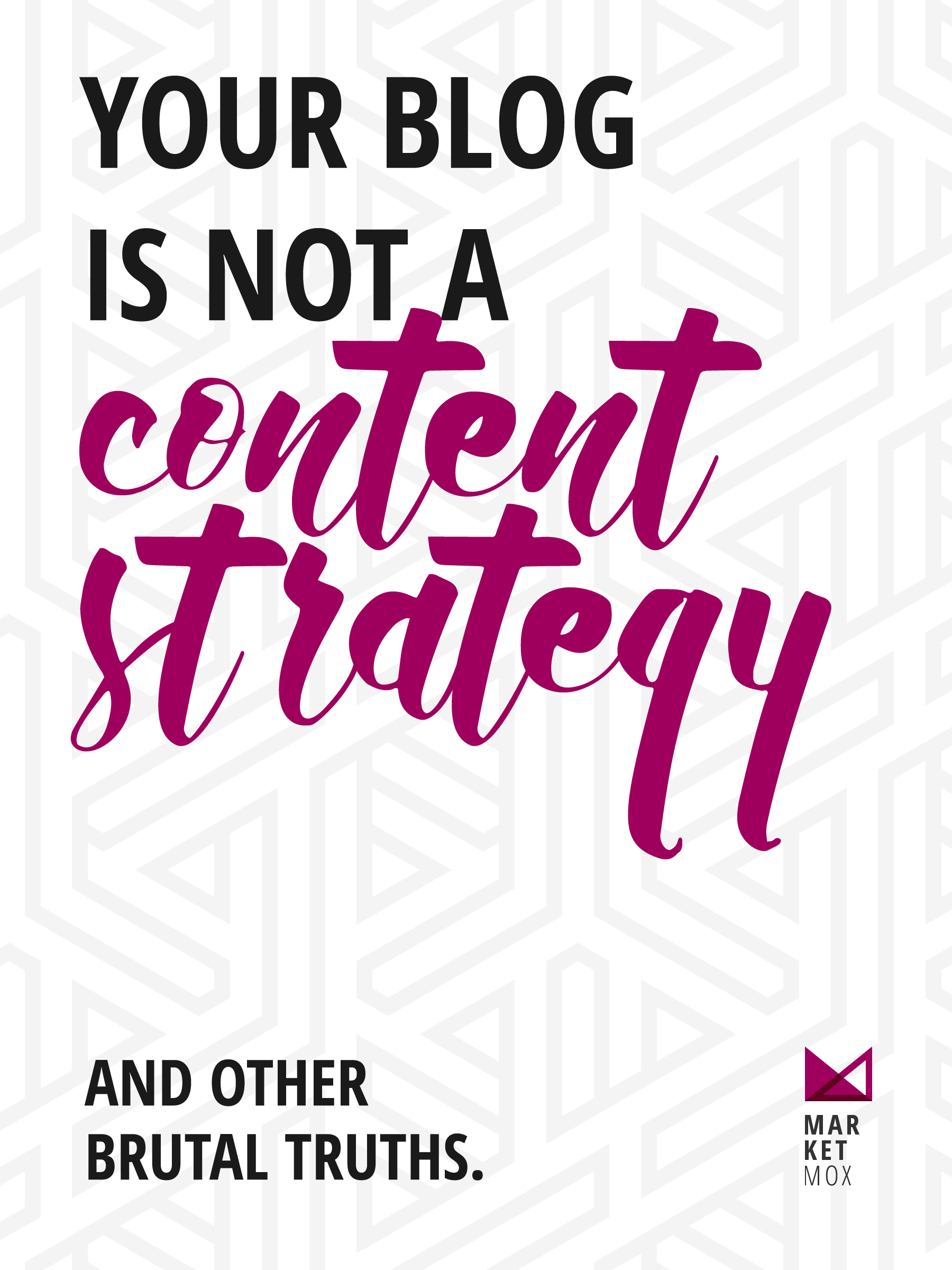 Your Blog is NOT a Content Strategy | Everything you need to know about the content marketing strategy and why your blog is only one piece of the puzzle! @marketmox