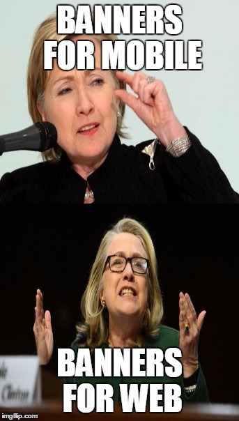 hillary clinton and mobile banner ads