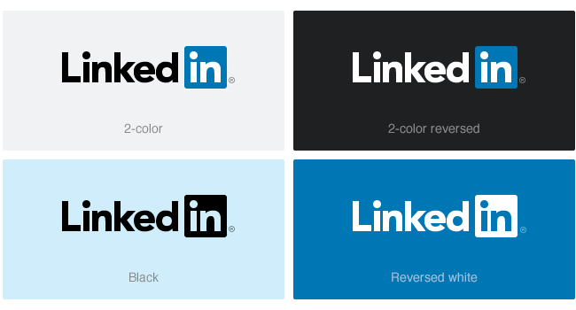 current linkedin logo variations