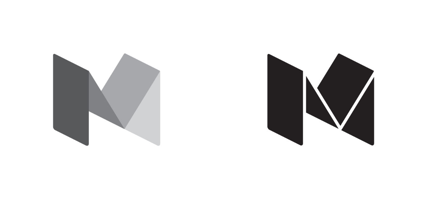 medium greyscale and black-and-white logos