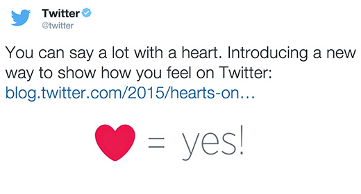 Twitter hearts release