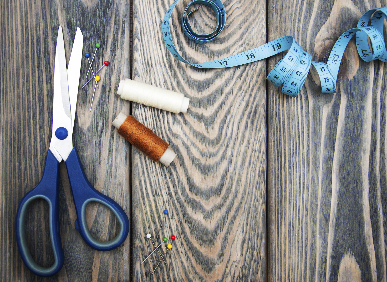 Accessory of the tailor - sewing background