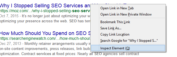 Using the Inspect Element function can delve deeper into changing your search location.