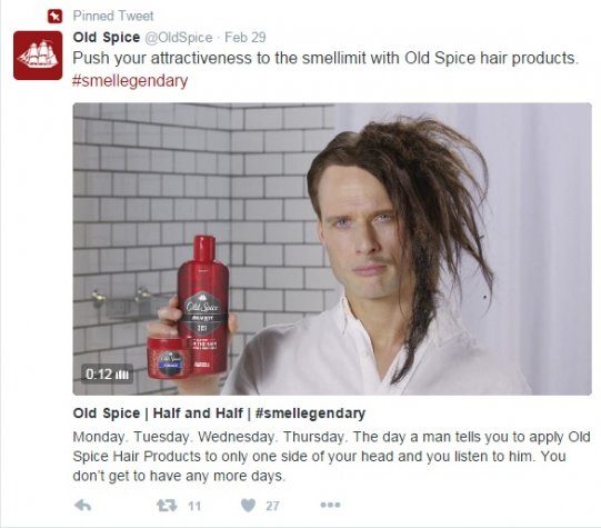 Old Spice Smellegendary Brand Hashtag