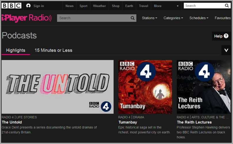 BBC Radio as example of interactive content