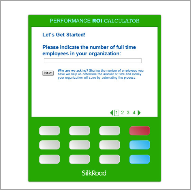 Calculators as example of interactive content