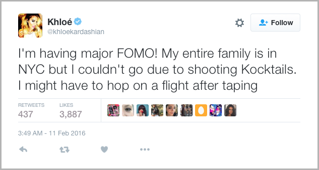 Khloe Kardashian Tweet - marketing acronyms