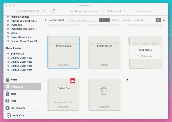 Make Default Notebook Evernote