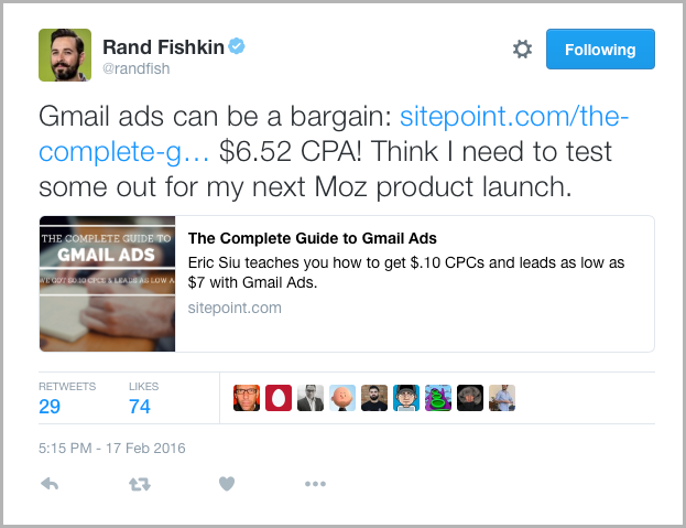 Rand Fish Tweet - marketing acronyms