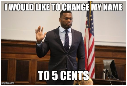50 cent changing name to 5 cent