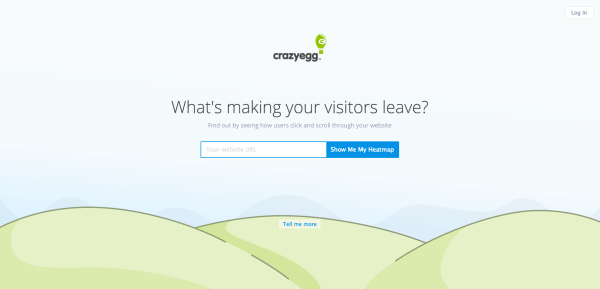 Landing page mistakes CrazyEgg example