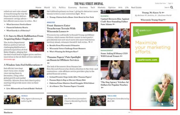 Wall Street Journal - Bordered Display Ad