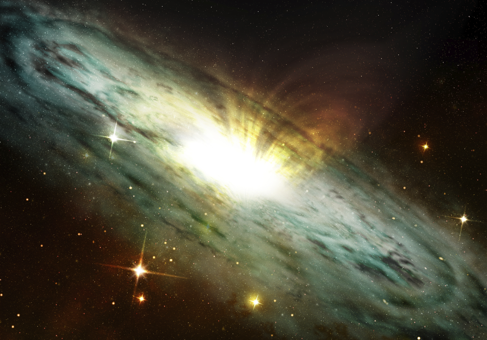 planetary nebula glowing into deep space