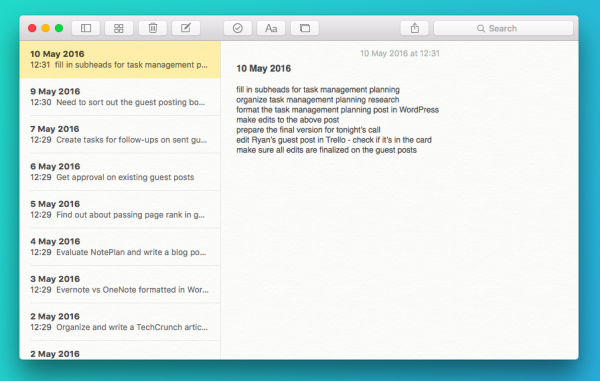 Apple Notes Task Management