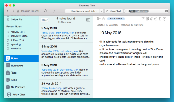 Evernote Task Management