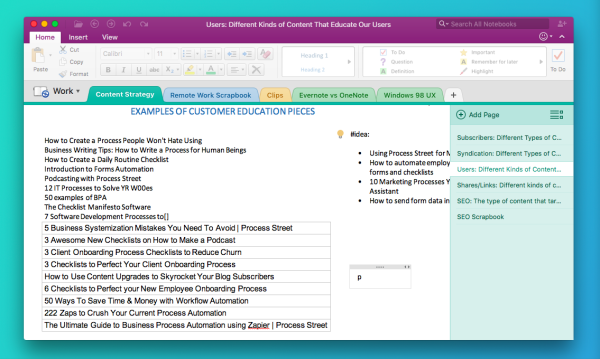 OneNote Task Management