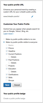 Edit Your Public LinkedIn Profile