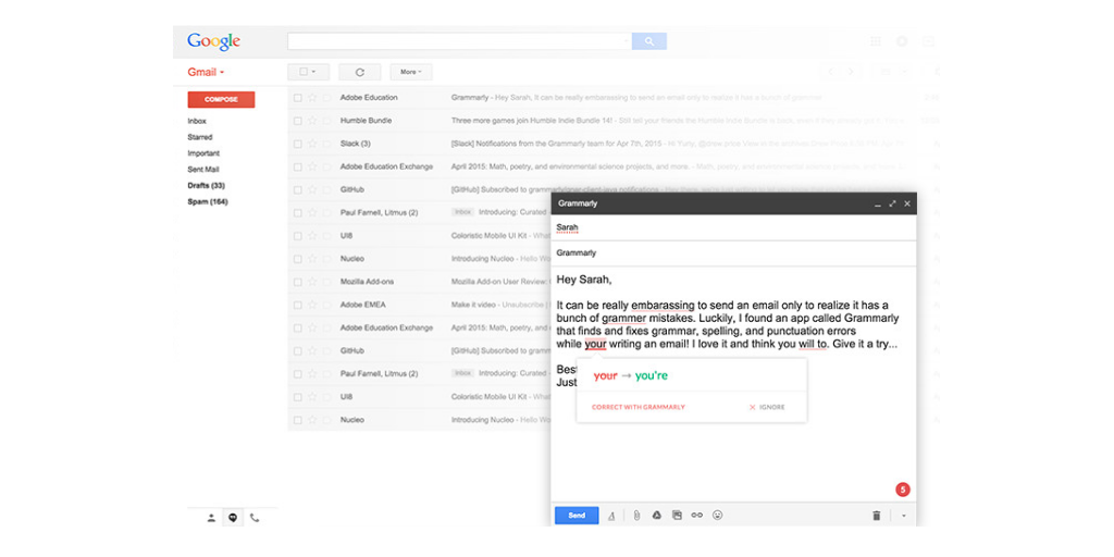 gmail tip #20: grammarly