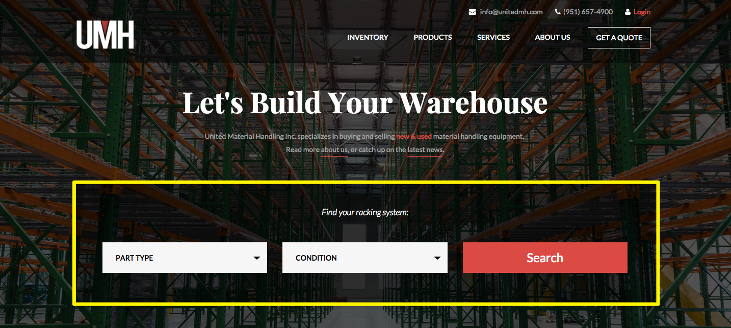 Increase conversions UMH warehouse example