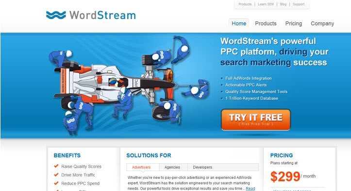 Landing page optimization myths WordStream original offer