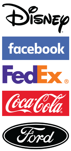 Examples of logotypes or wordmarks