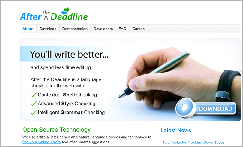 After the Deadline for editing hacks