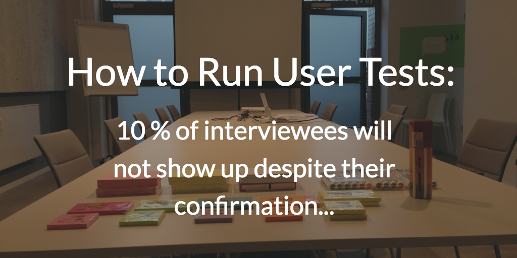 How to run lean user tests successfully