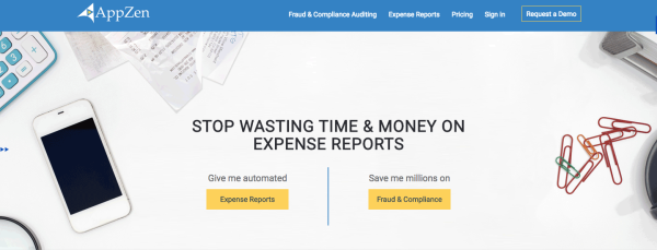 AppZen Startup Landing Page