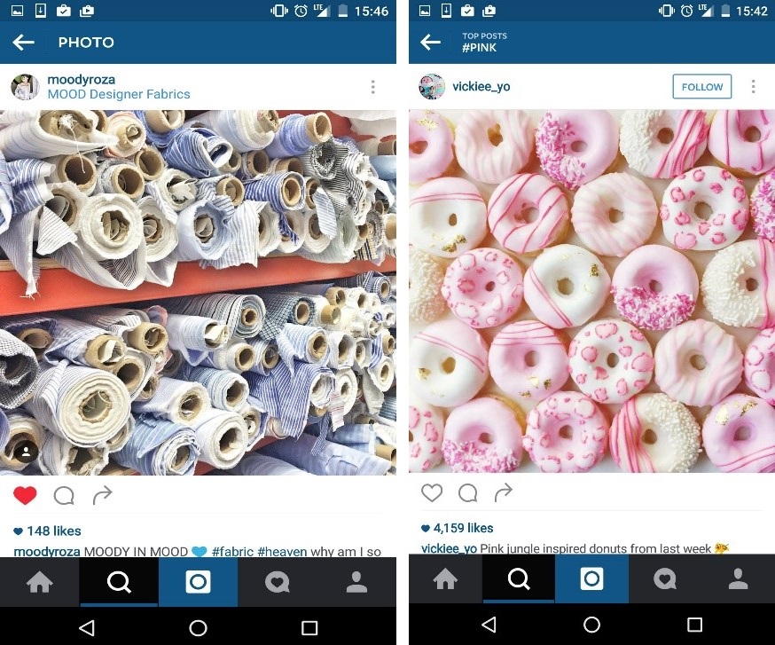 Instagram example