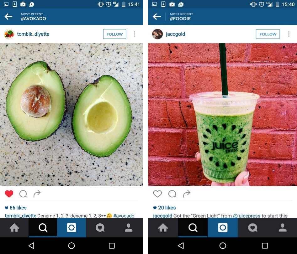 Instagram example
