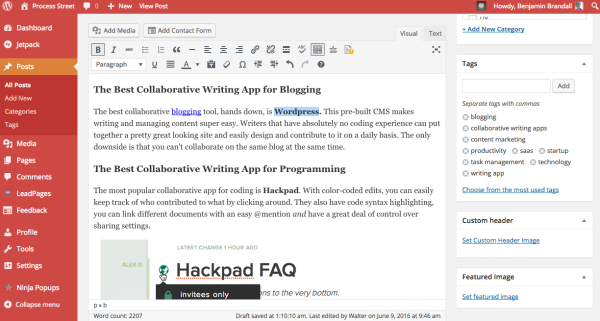 Wordpress Shot