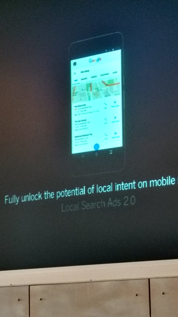 This screenshot shows what the new Google local 3 pack may look like once it releases: an ad on top, marked with an icon, followed by the organic listings.