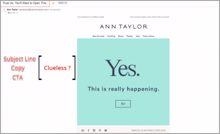Clickbait subject lines for email marketing