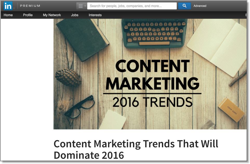 Linkedin Content marketing trends