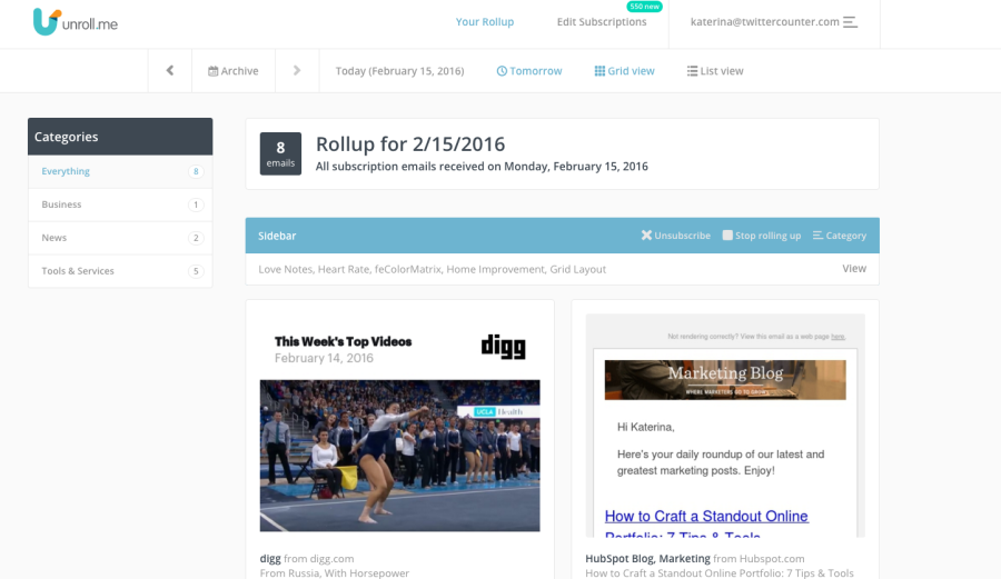 UnRollme