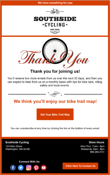 Welcome Email 1 - Southside