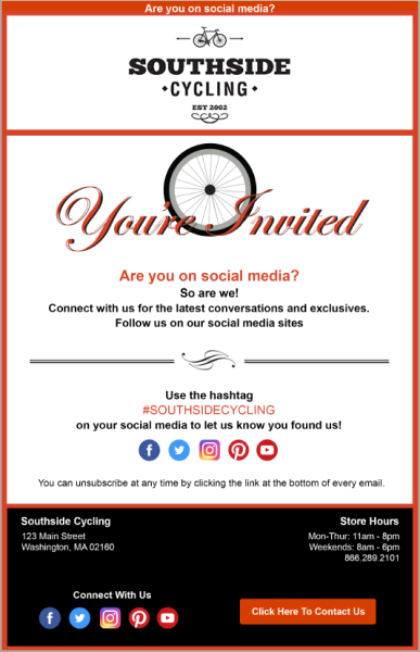 Welcome Email 2 - Southside