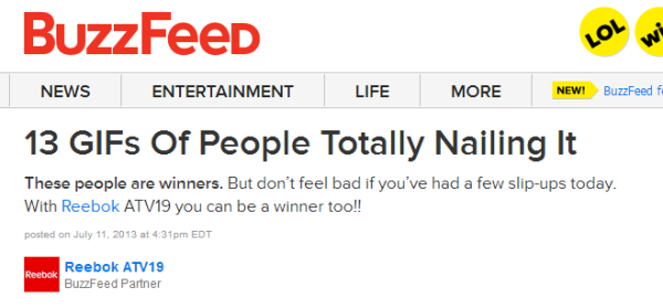 Content advertising native advertising example