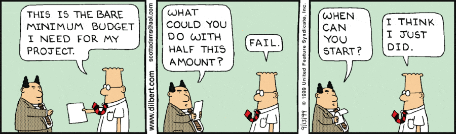 Content advertising Dilbert what could you do with half