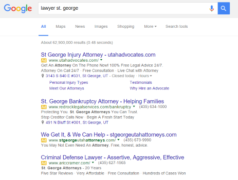 google lawyer search