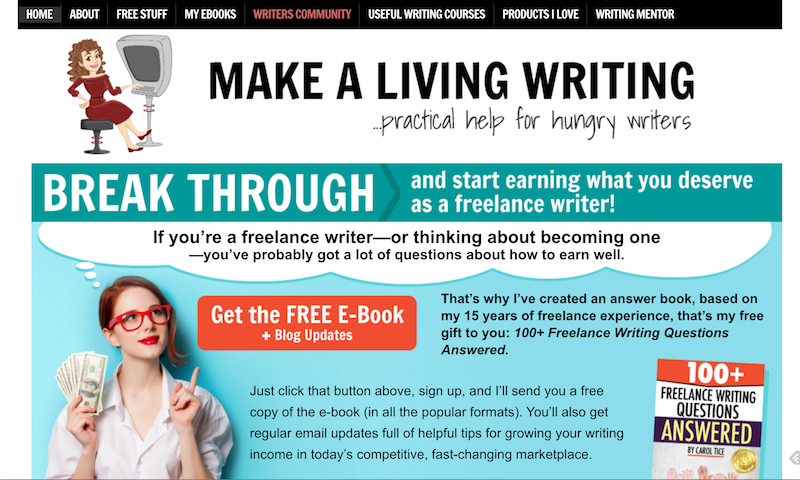 Make A Living Writing Website