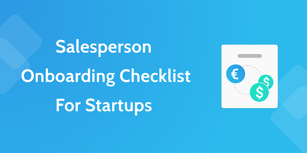 salesperson onboarding checklist for startups