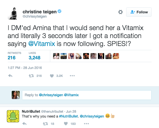 Chrissy Teigen Vitamix