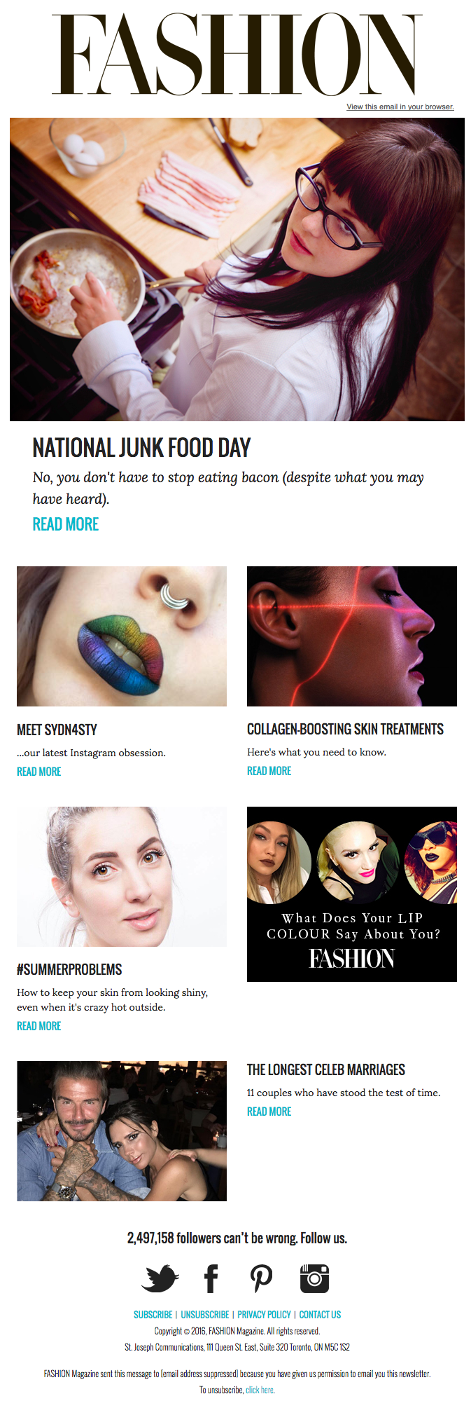 FASHION call to action for each article