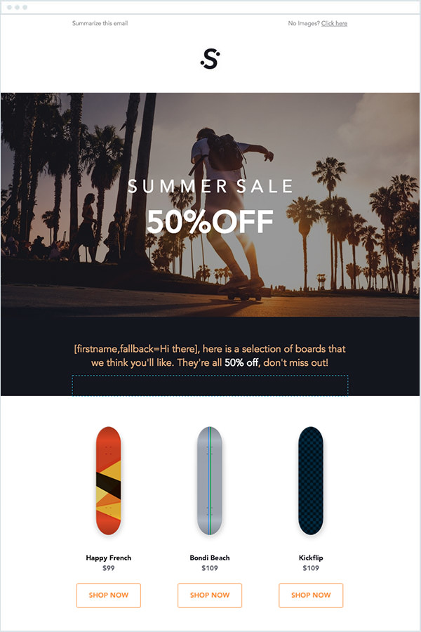 Skateboard Email Template