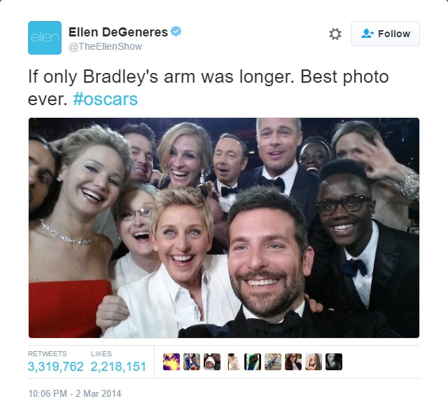 ellen degeneres selfie