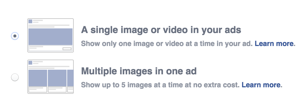 single image or ad