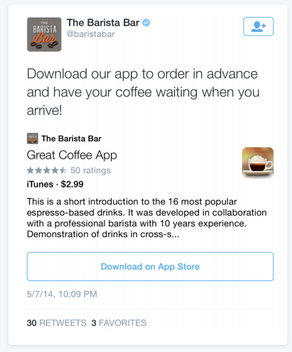 twitter app card