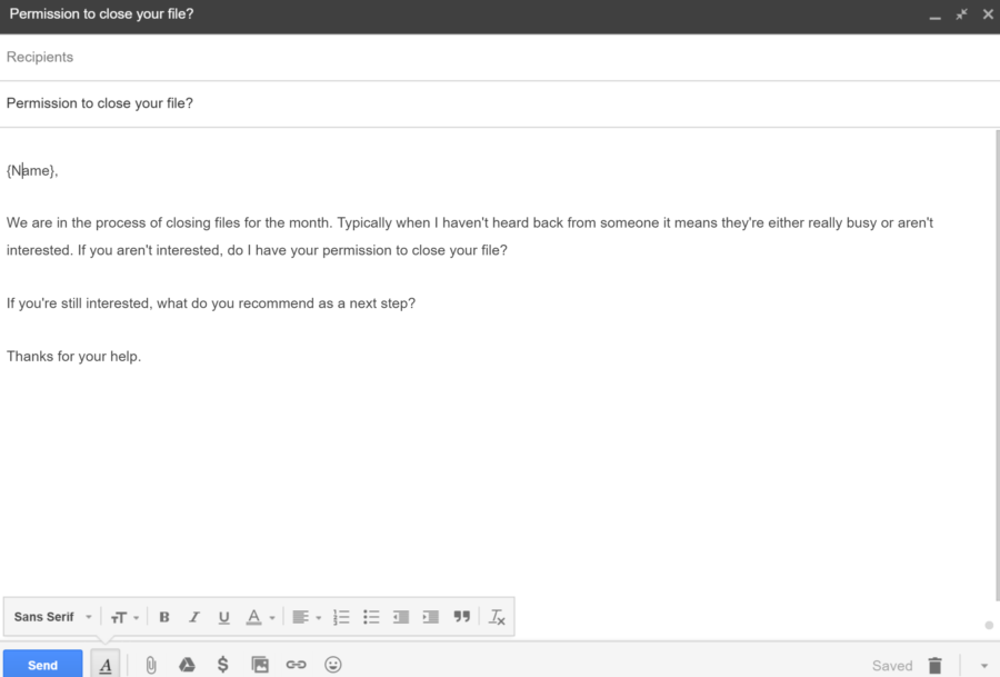 Cold Email Breakup Template 2