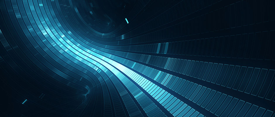 3D abstract science fiction futuristic background indicating high speed travel